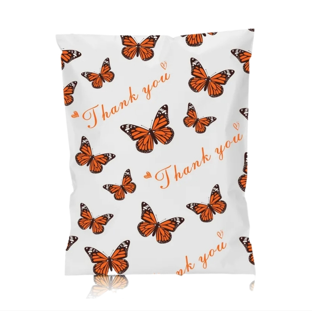 20 Pack 6x9 Butterfly Thank You Polymailers